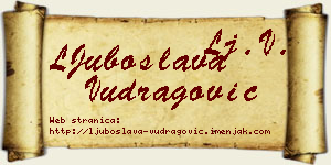 LJuboslava Vudragović vizit kartica